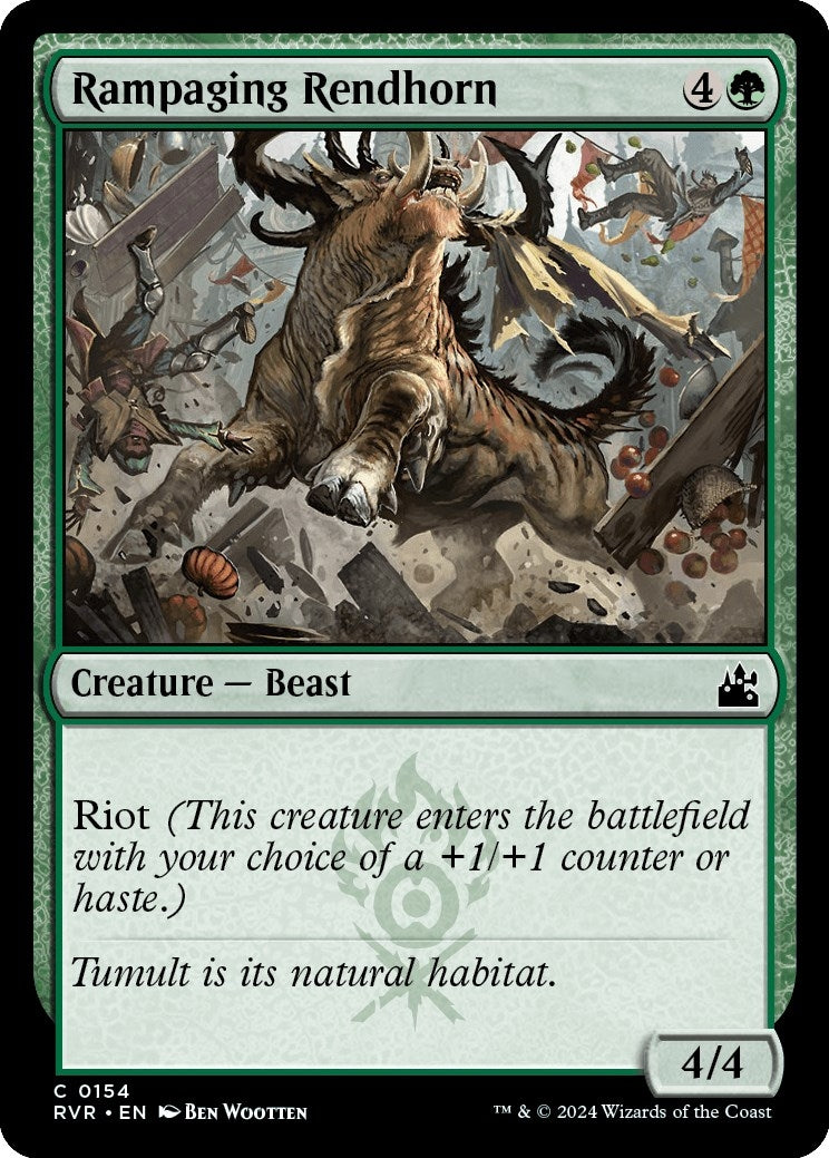 Rampaging Rendhorn (154) [Ravnica Remastered]