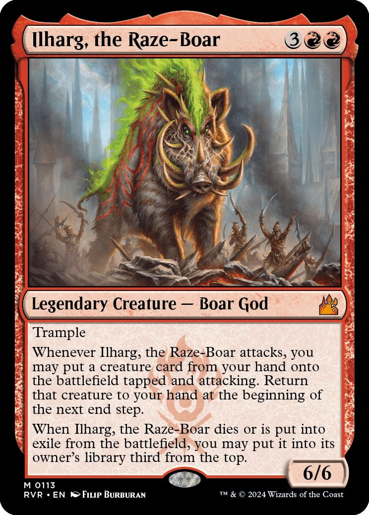 Image for Ilharg, the Raze-Boar (113) [Ravnica Remastered] - Magic: The Gathering