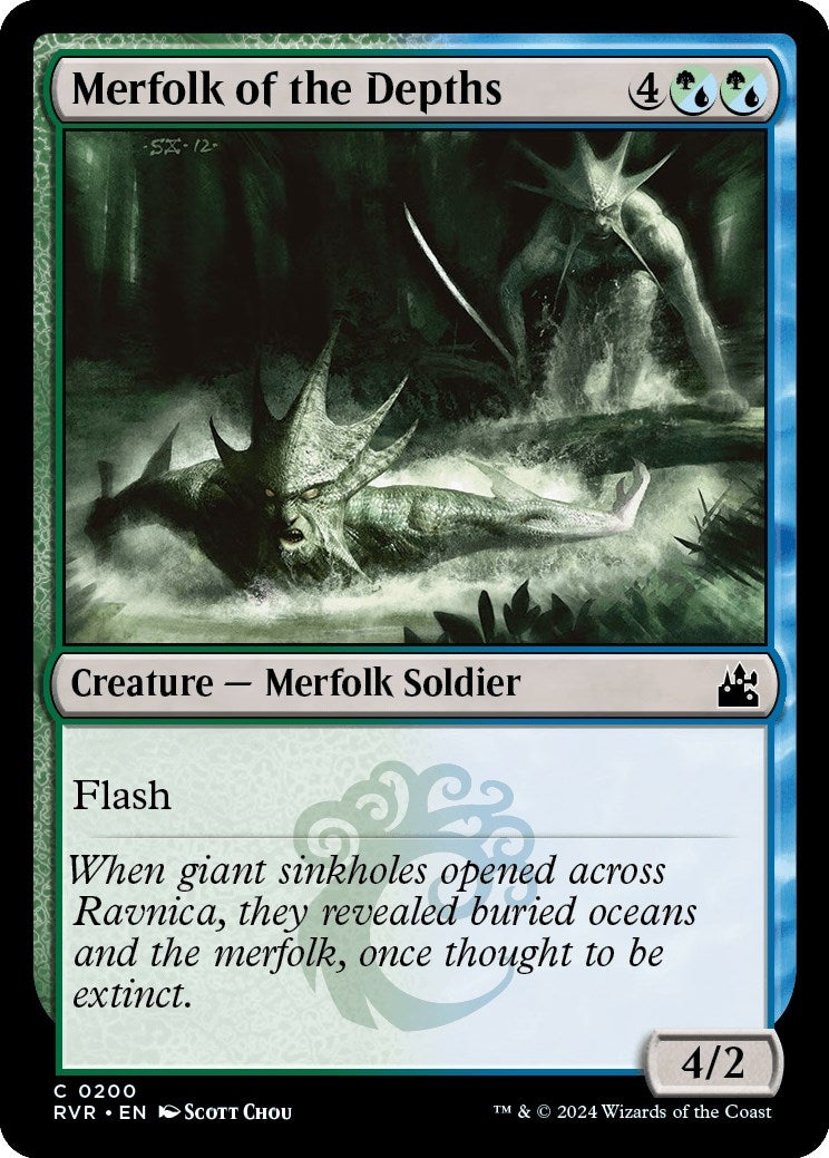 Image for Merfolk of the Depths (200) [Ravnica Remastered] - Magic: The Gathering
