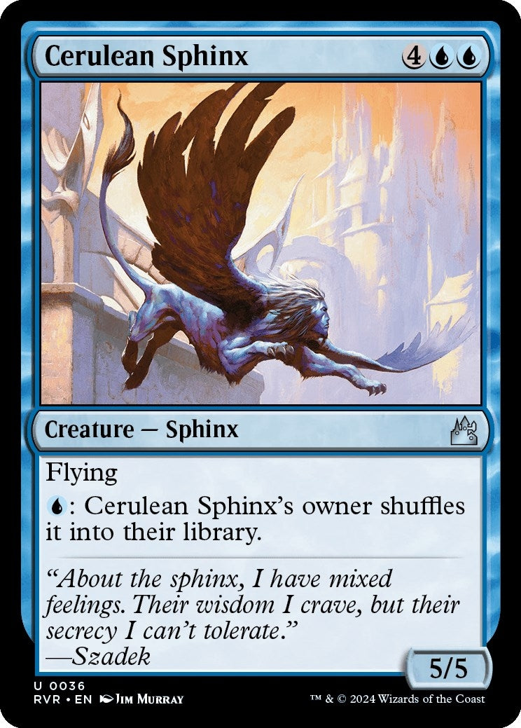 Image for Cerulean Sphinx (36) [Ravnica Remastered] - Magic: The Gathering
