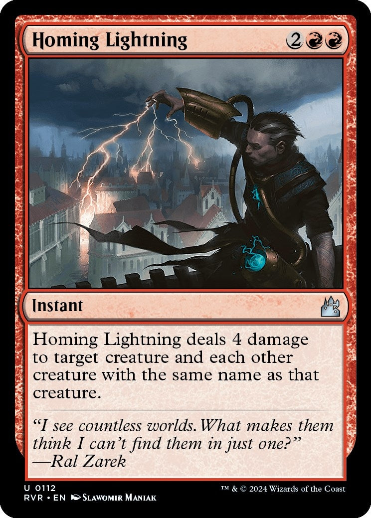 Image for Homing Lightning (112) [Ravnica Remastered] - Magic: The Gathering