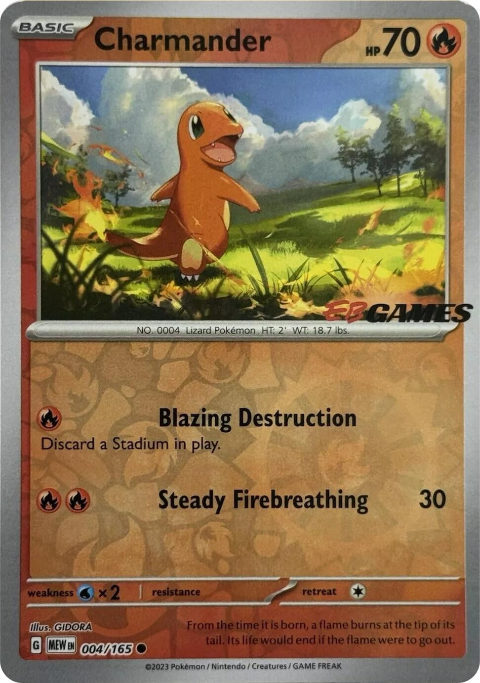 Charmander - 004/165 (EBGames Exclusive) (004/165) [Miscellaneous Cards & Products]