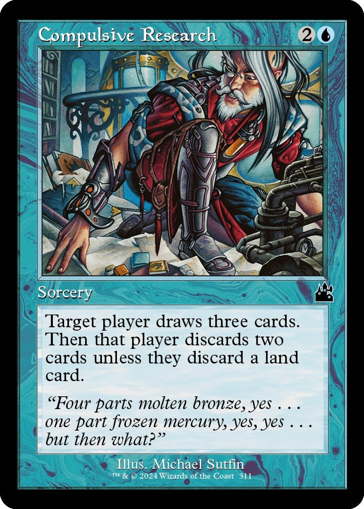 Image for Compulsive Research (Retro Frame) (311) [Ravnica Remastered] - Magic: The Gathering