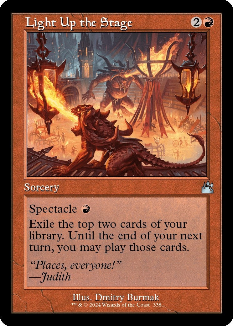 Image for Light Up the Stage (Retro Frame) (338) [Ravnica Remastered] - Magic: The Gathering