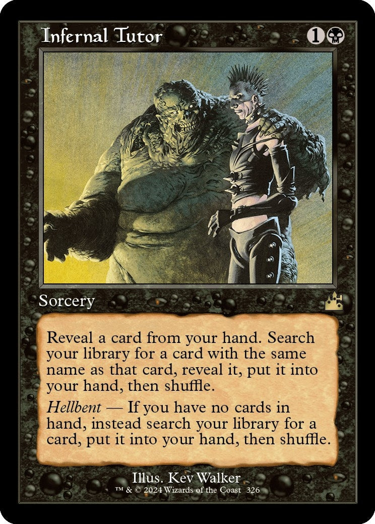 Image for Infernal Tutor (Retro Frame) (326) [Ravnica Remastered] - Magic: The Gathering