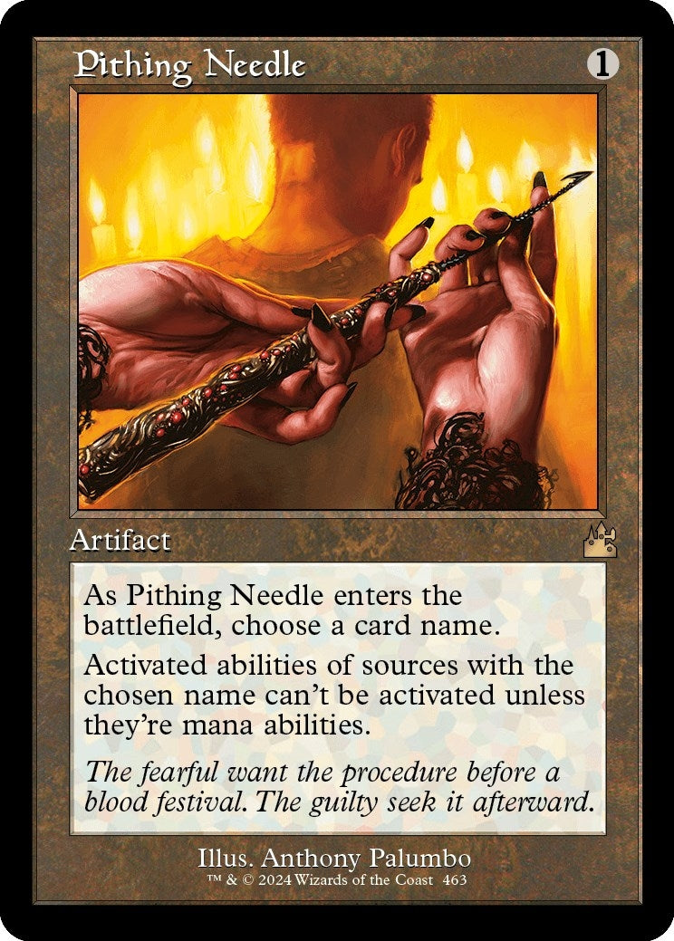 Image for Pithing Needle (Retro Frame) (463) [Ravnica Remastered] - Magic: The Gathering