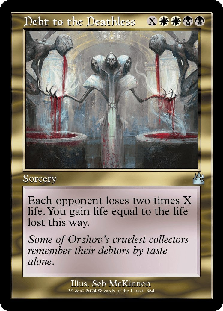 Image for Debt to the Deathless (Retro Frame) (364) [Ravnica Remastered] - Magic: The Gathering