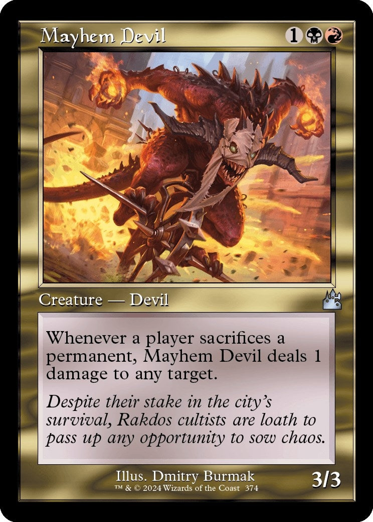 Image for Mayhem Devil (Retro Frame) (374) [Ravnica Remastered] - Magic: The Gathering