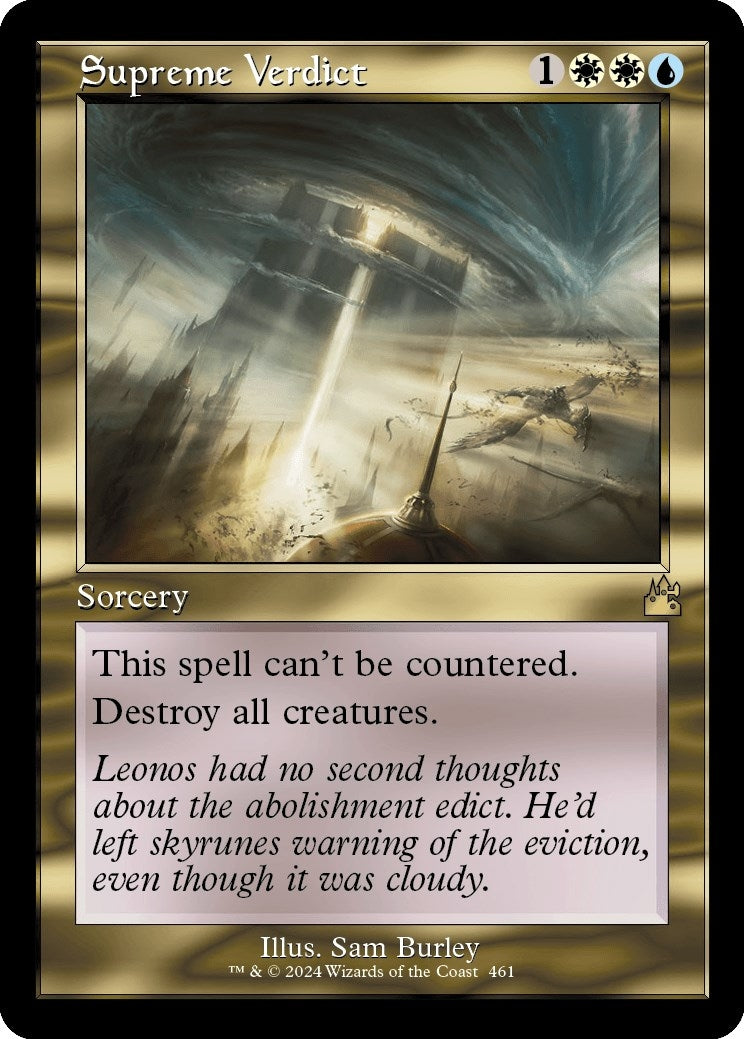 Image for Supreme Verdict (Retro Frame) (461) [Ravnica Remastered] - Magic: The Gathering