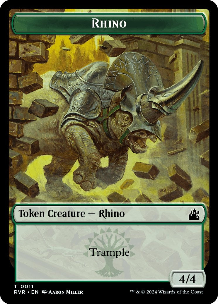 Image for Rhino Token (11) [Ravnica Remastered] - Magic: The Gathering