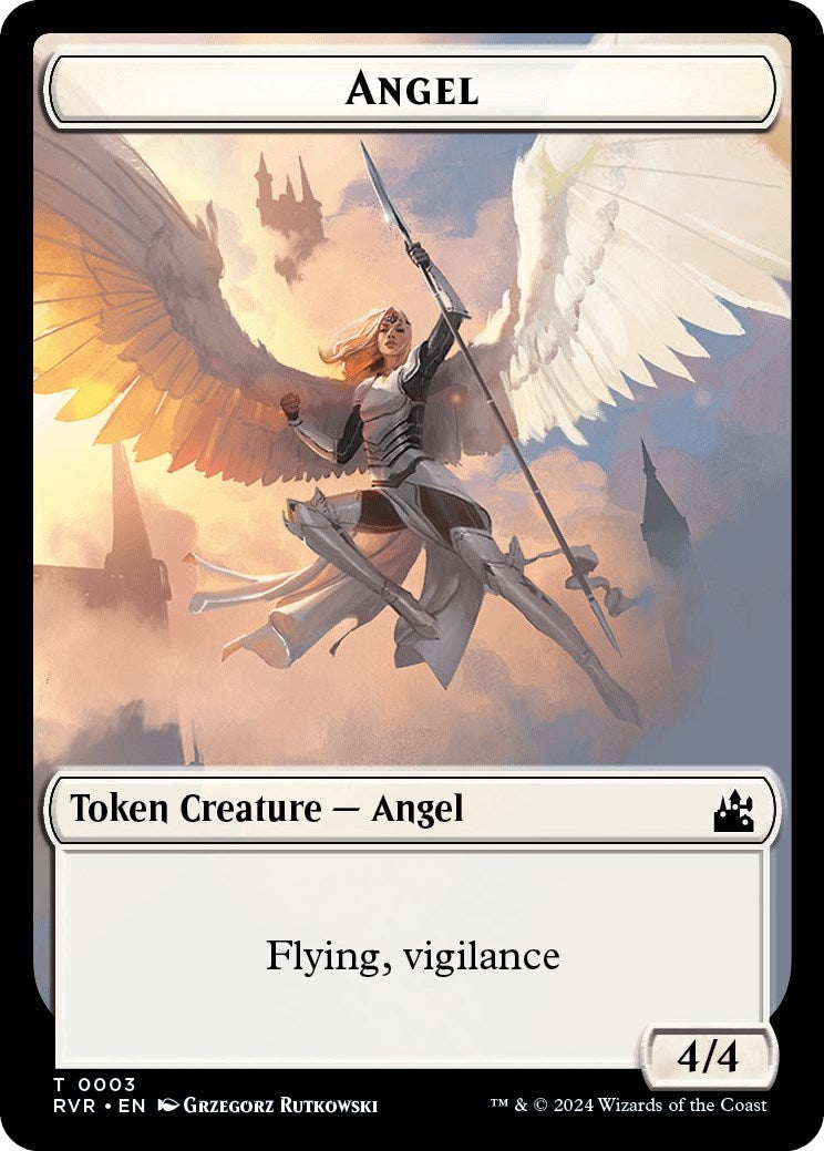 Image for Angel Token (0003) (3) [Ravnica Remastered] - Magic: The Gathering