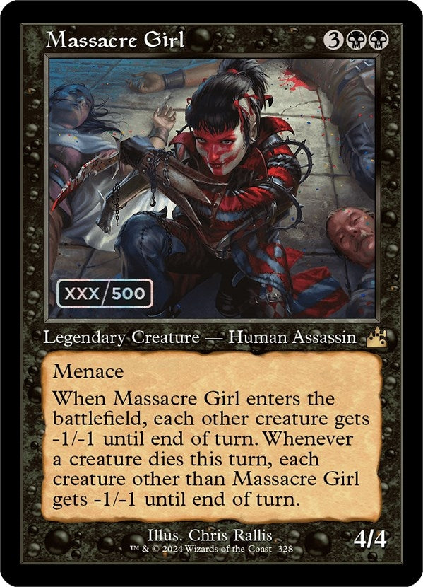 Image for Massacre Girl (Retro Frame) (Serial Numbered) (328) [Ravnica Remastered] - Magic: The Gathering