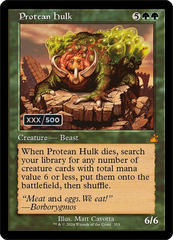 Image for Protean Hulk (Retro Frame) (Serial Numbered) (353) [Ravnica Remastered] - Magic: The Gathering