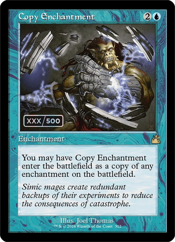Image for Copy Enchantment (Retro Frame) (Serial Numbered) (312) [Ravnica Remastered] - Magic: The Gathering