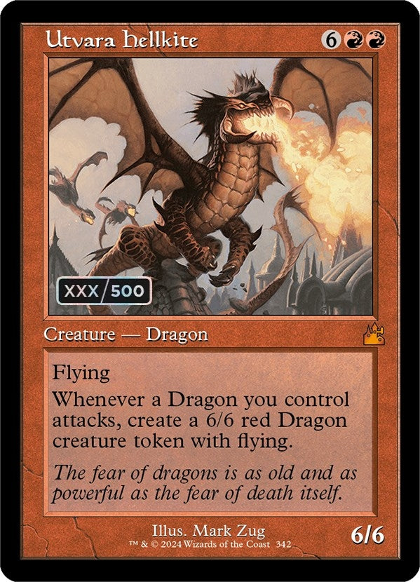 Image for Utvara Hellkite (Retro Frame) (Serial Numbered) (342) [Ravnica Remastered] - Magic: The Gathering