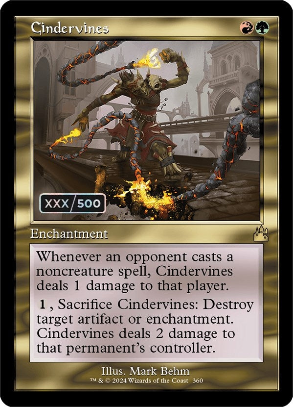 Image for Cindervines (Retro Frame) (Serial Numbered) (360) [Ravnica Remastered] - Magic: The Gathering