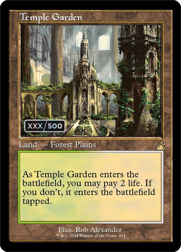 Image for Temple Garden (Retro Frame) (Serial Numbered) (414) [Ravnica Remastered] - Magic: The Gathering