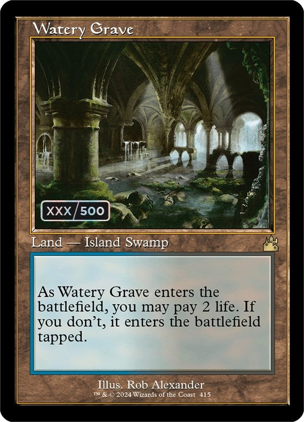 Image for Watery Grave (Retro Frame) (Serial Numbered) (415) [Ravnica Remastered] - Magic: The Gathering