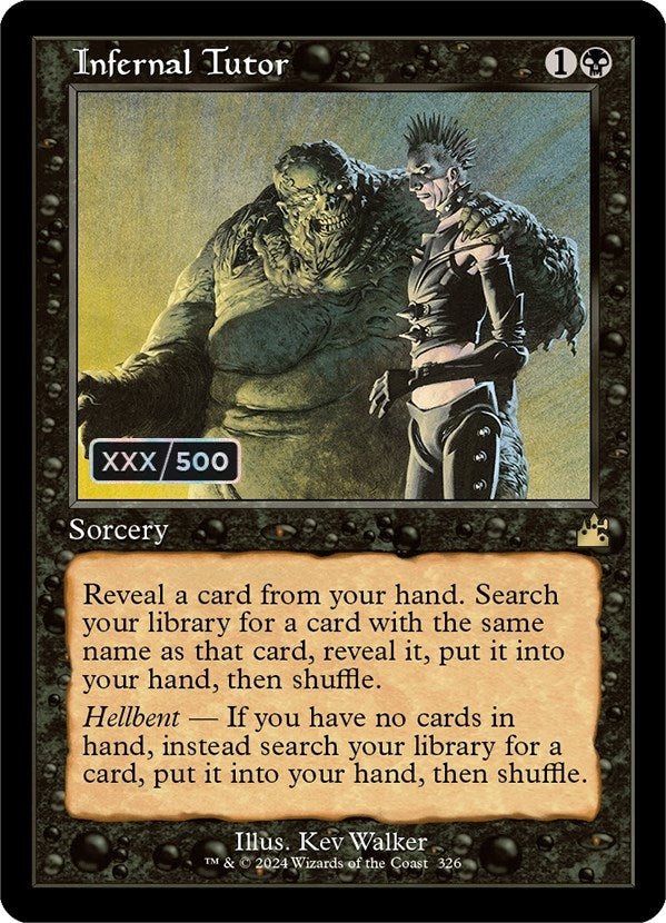 Image for Infernal Tutor (Retro Frame) (Serial Numbered) (326) [Ravnica Remastered] - Magic: The Gathering
