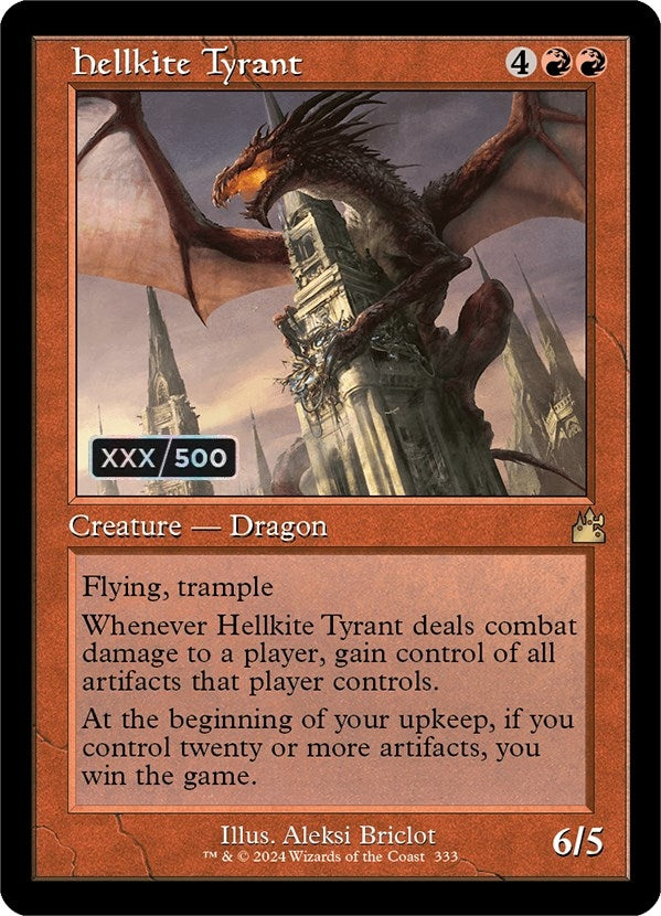 Image for Hellkite Tyrant (Retro Frame) (Serial Numbered) (333) [Ravnica Remastered] - Magic: The Gathering