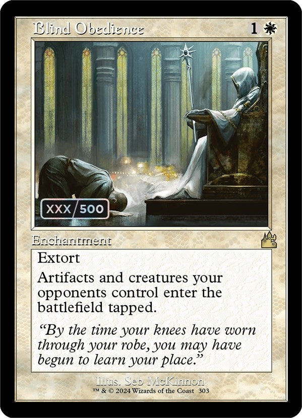 Image for Blind Obedience (Retro Frame) (Serial Numbered) (303) [Ravnica Remastered] - Magic: The Gathering