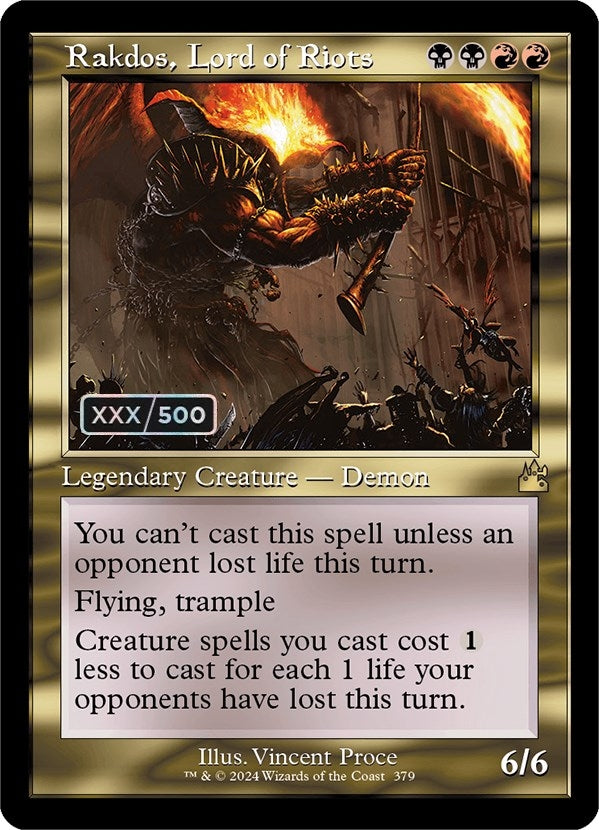 Image for Rakdos, Lord of Riots (Retro Frame) (Serial Numbered) (379) [Ravnica Remastered] - Magic: The Gathering