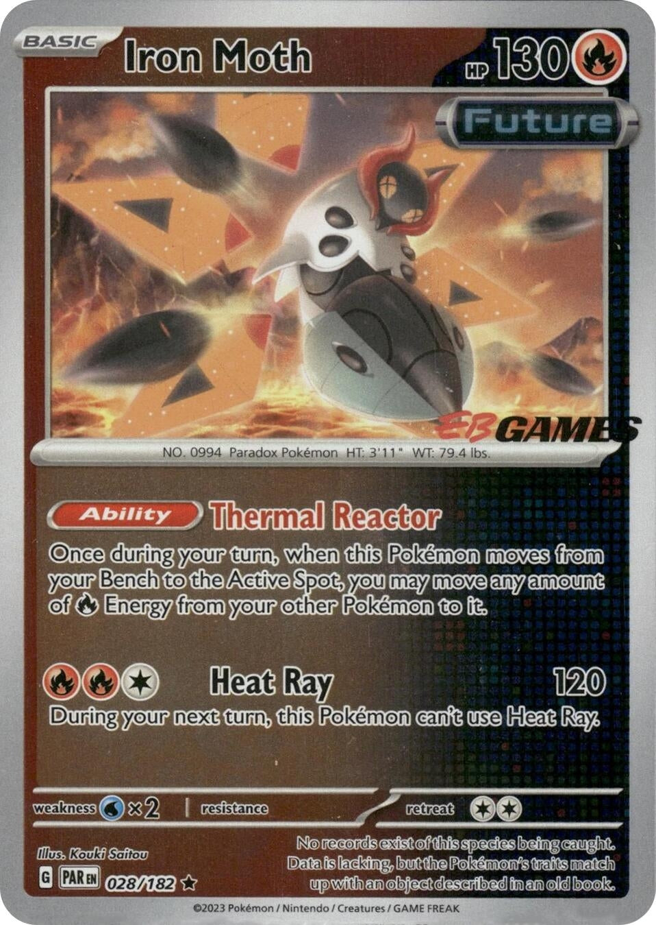 Image for Iron Moth - 028/182 (EB Games Promo) (028/182) [Miscellaneous Cards & Products] - Pokemon