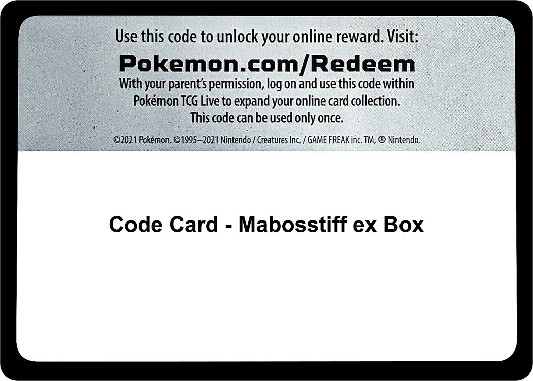 Image for Code Card - Mabosstiff ex Box [Miscellaneous Cards & Products] - Pokemon