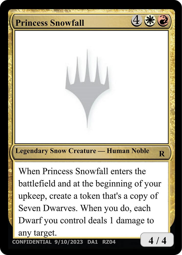 Image for Princess Snowfall [Un-Known Event Playtest Cards] - Magic: The Gathering