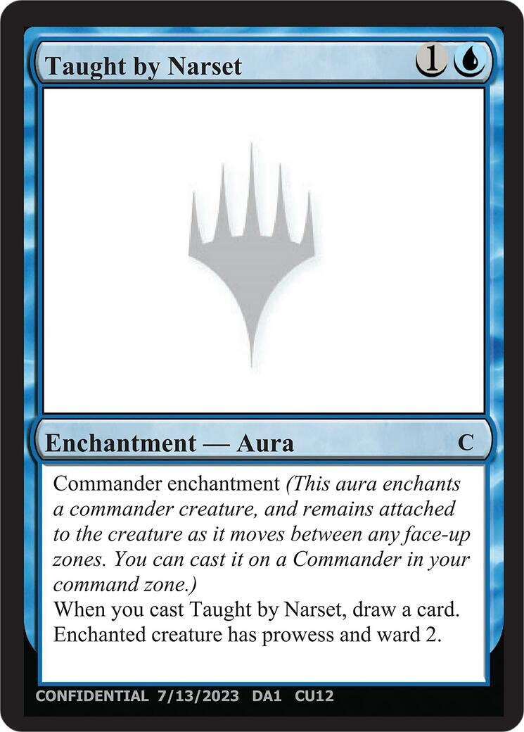 Image for Taught by Narset [Un-Known Event Playtest Cards] - Magic: The Gathering