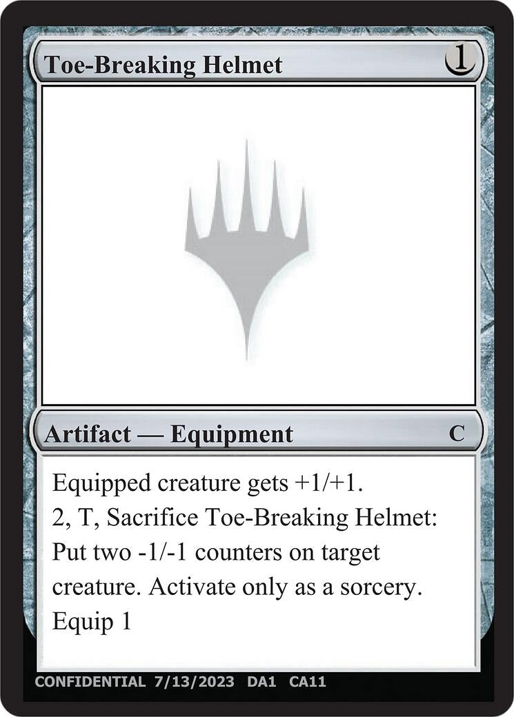 Image for Toe-Breaking Helmet [Un-Known Event Playtest Cards] - Magic: The Gathering