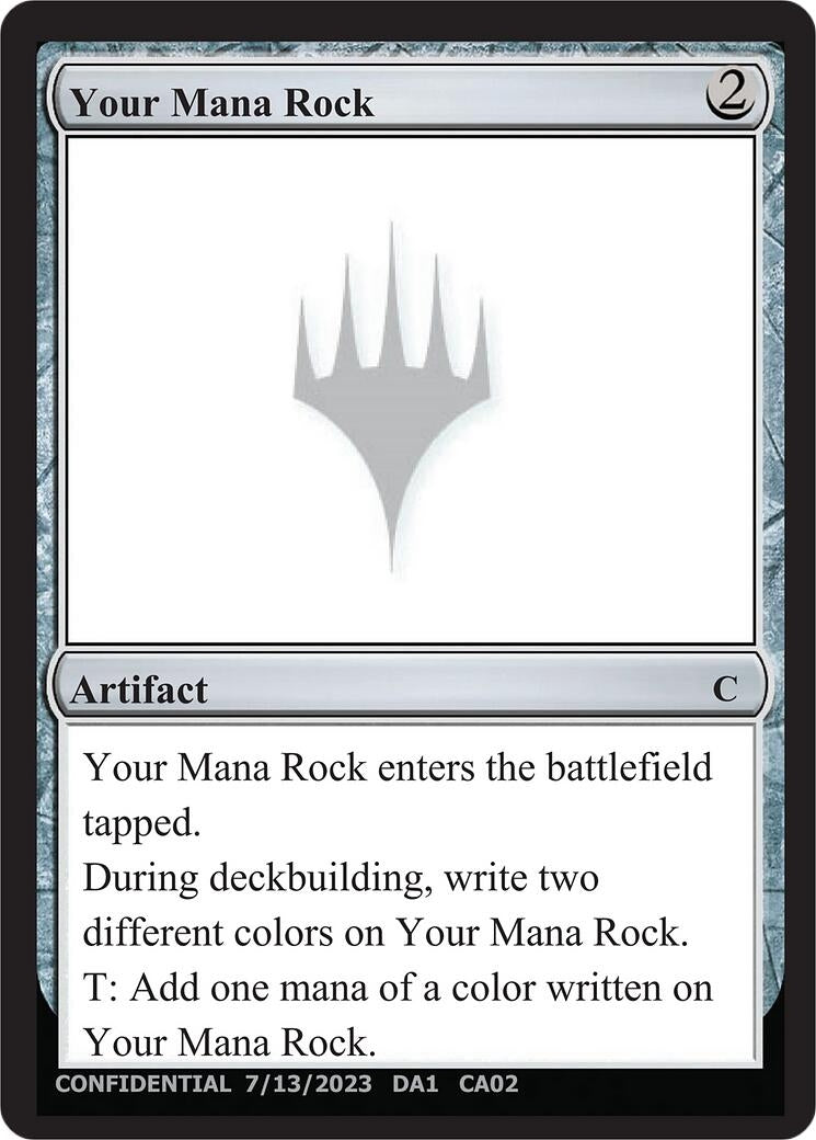 Image for Your Mana Rock [Un-Known Event Playtest Cards] - Magic: The Gathering