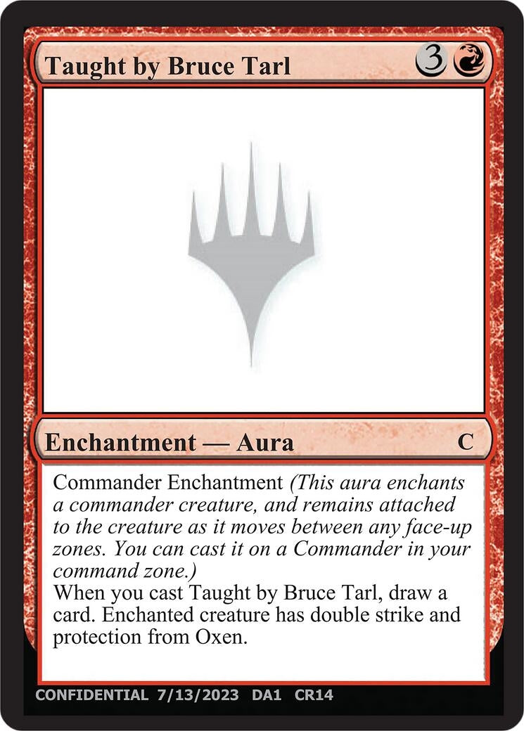 Image for Taught by Bruce Tarl [Un-Known Event Playtest Cards] - Magic: The Gathering