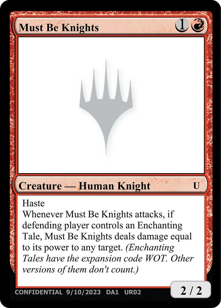 Image for Must Be Knights [Un-Known Event Playtest Cards] - Magic: The Gathering