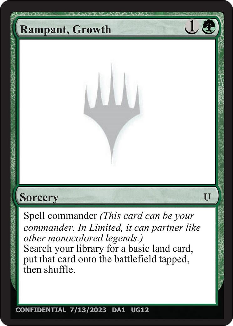 Image for Rampant, Growth [Un-Known Event Playtest Cards] - Magic: The Gathering