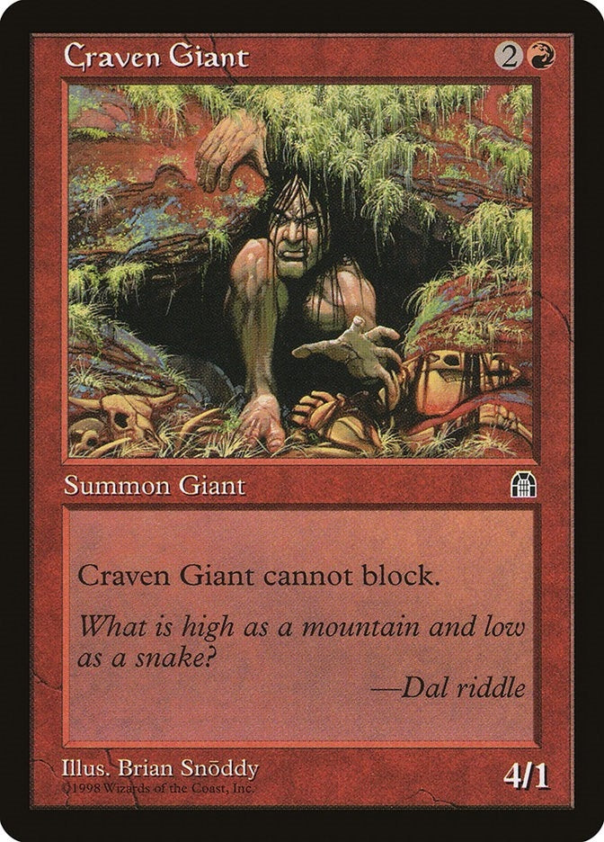 Image for Craven Giant [Stronghold] - Magic: The Gathering
