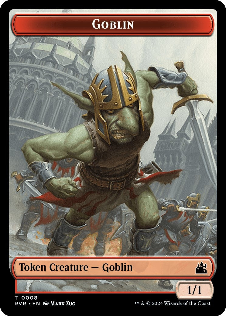 Image for Goblin (0008) // Wurm Double-Sided Token (8 // 13) [Ravnica Remastered] - Magic: The Gathering