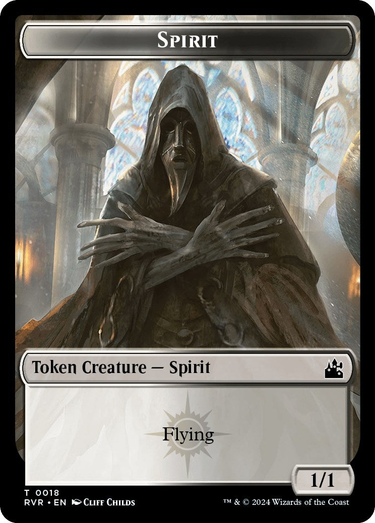 Image for Spirit (0018) // Spirit (0004) Double-Sided Token (18 // 4) [Ravnica Remastered] - Magic: The Gathering