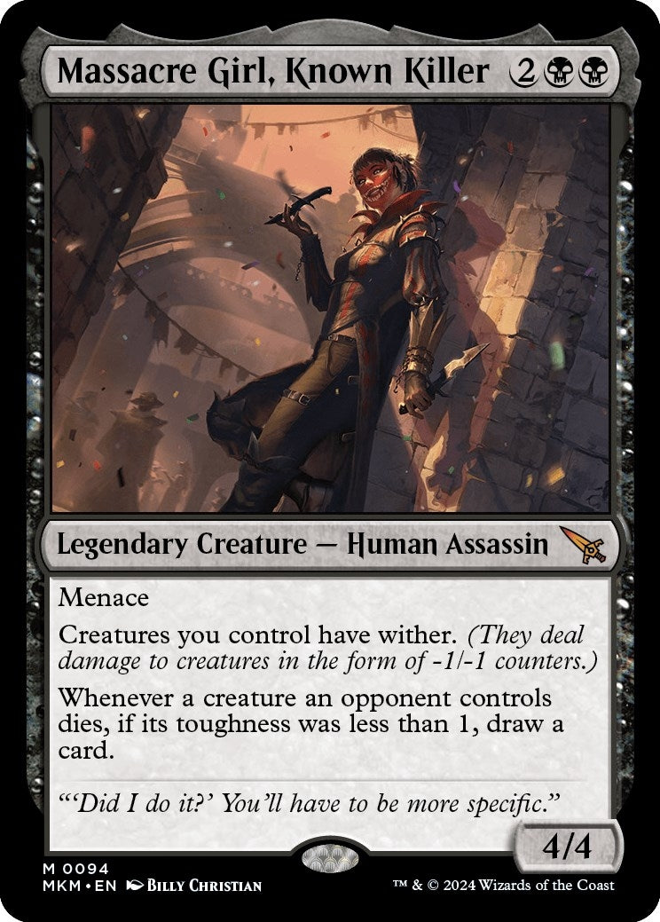 Image for Massacre Girl, Known Killer (94) [Murders at Karlov Manor] - Magic: The Gathering