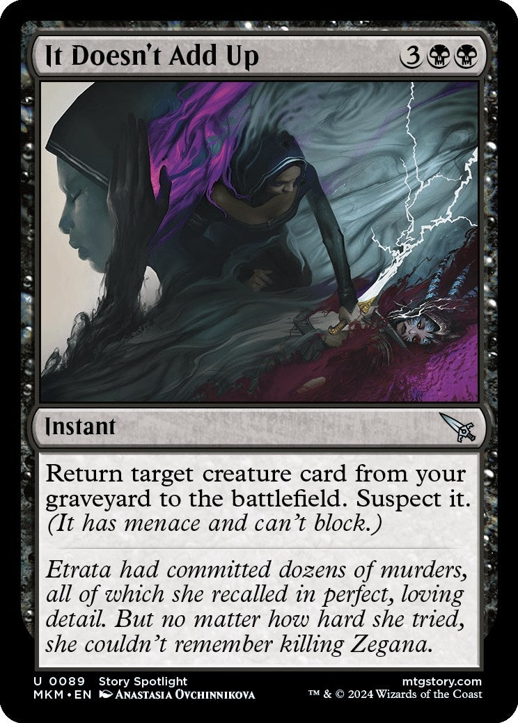 Image for It Doesn't Add Up (89) [Murders at Karlov Manor] - Magic: The Gathering