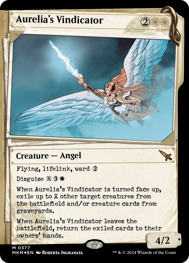 Image for Aurelia's Vindicator (Showcase) (Invisible Ink) (377) [Murders at Karlov Manor] - Magic: The Gathering