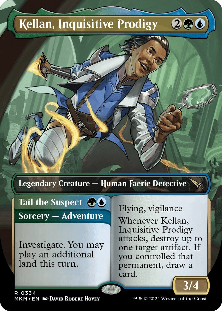 Image for Kellan, Inquisitive Prodigy (Borderless) (334) [Murders at Karlov Manor] - Magic: The Gathering