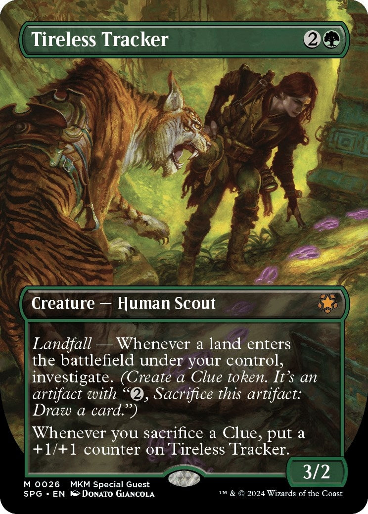 Image for Tireless Tracker (Borderless) (26) [Special Guests] - Magic: The Gathering