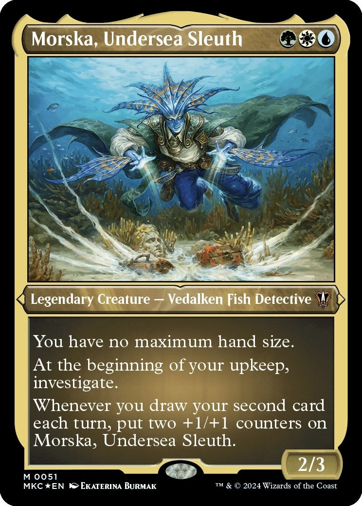 Image for Morska, Undersea Sleuth (Display Commander) - Thick Stock (51) [Murders at Karlov Manor] - Magic: The Gathering