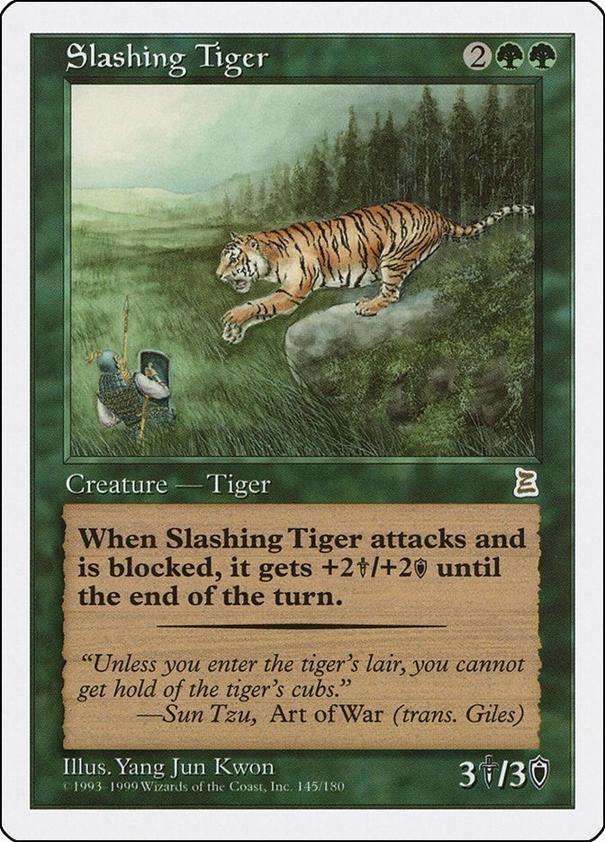 Image for Slashing Tiger (145) [Portal Three Kingdoms] - Magic: The Gathering