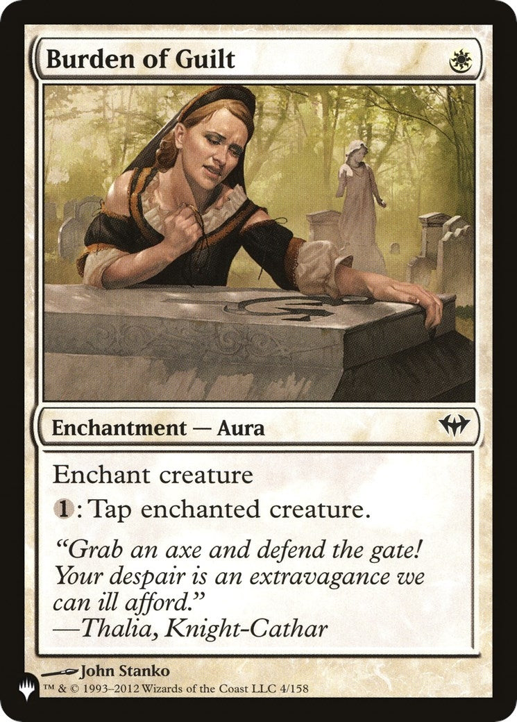 Image for Burden of Guilt (4/158) [The List Reprints] - Magic: The Gathering
