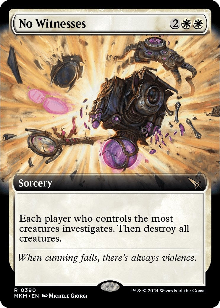 Image for No Witnesses (Extended Art) (390) [Murders at Karlov Manor] - Magic: The Gathering