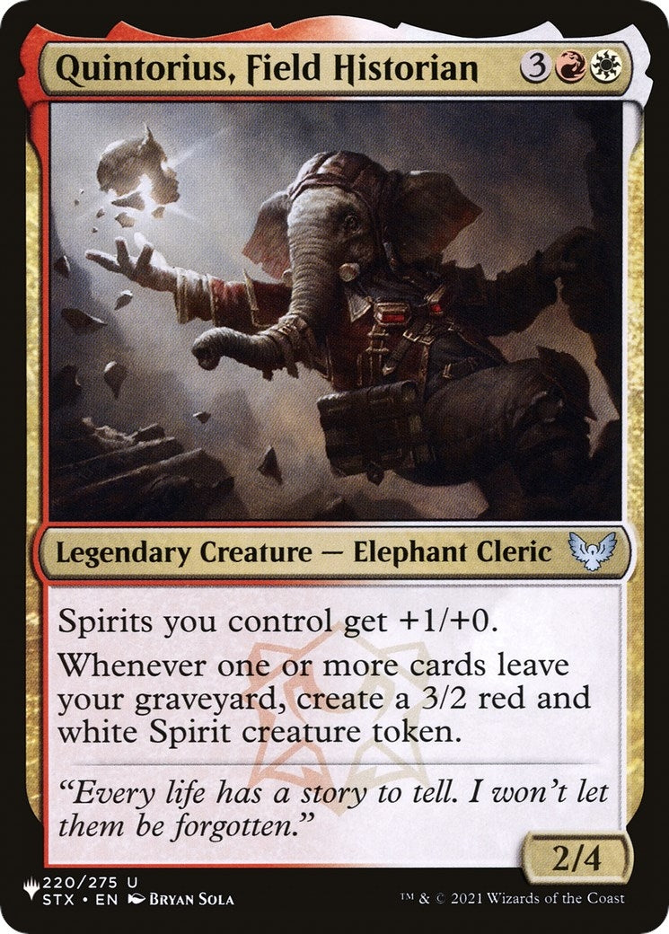 Image for Quintorius, Field Historian (220/275) [The List Reprints] - Magic: The Gathering
