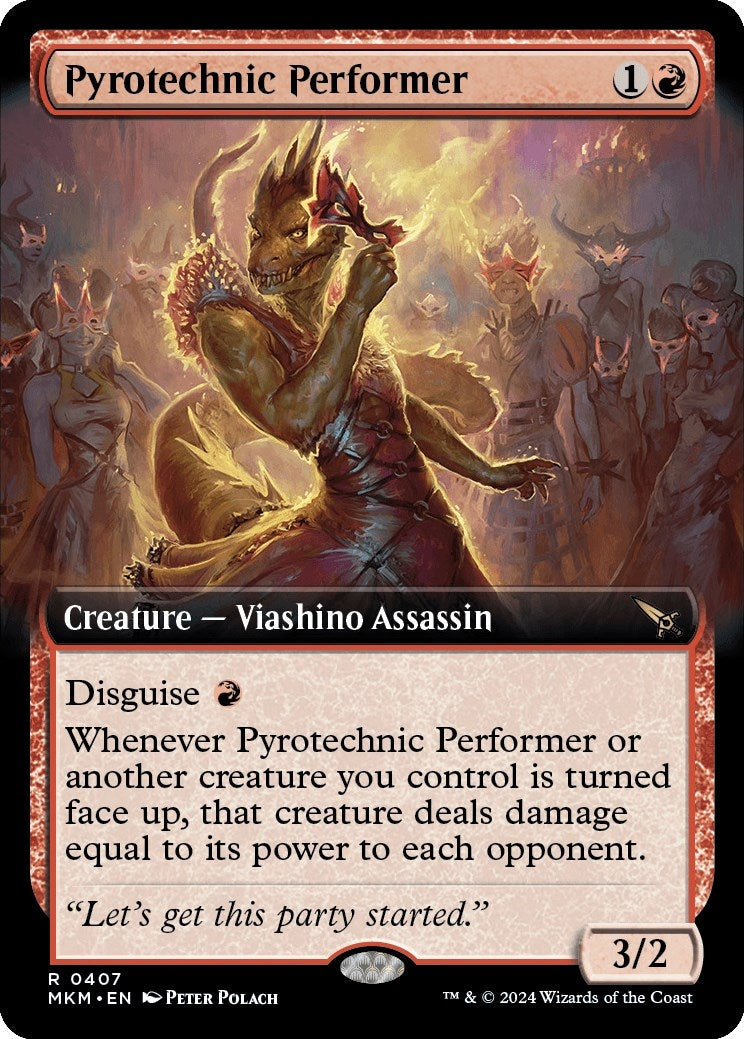 Image for Pyrotechnic Performer (Extended Art) (407) [Murders at Karlov Manor] - Magic: The Gathering
