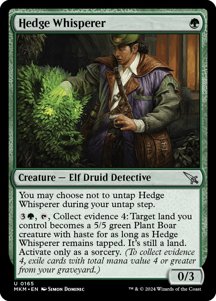 Image for Hedge Whisperer (165) [Murders at Karlov Manor] - Magic: The Gathering